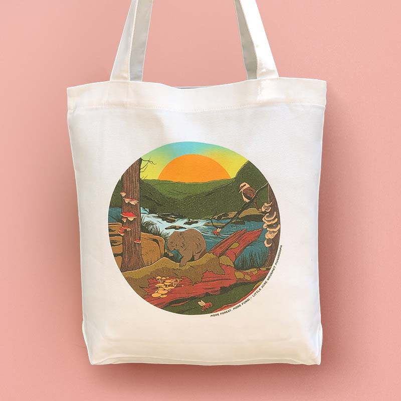 "More Forest More Fungi" Large Tote Bag