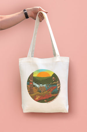 "More Forest More Fungi" Large Tote Bag